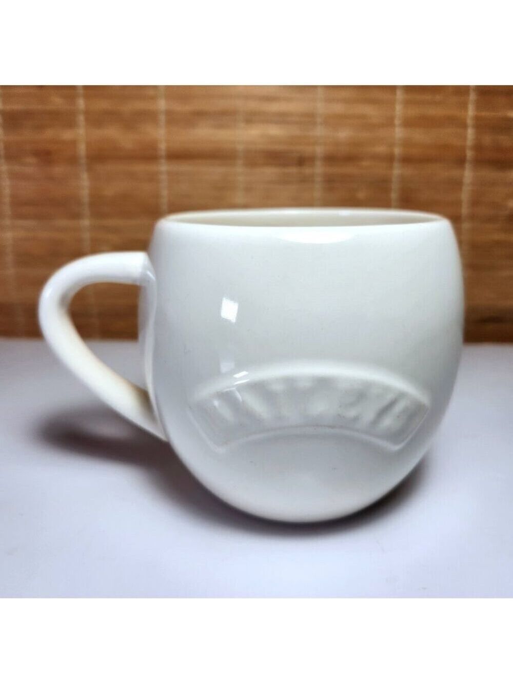 Bailey's Coffee Cup Irish Cream Round Embossed Mug White 14 oz